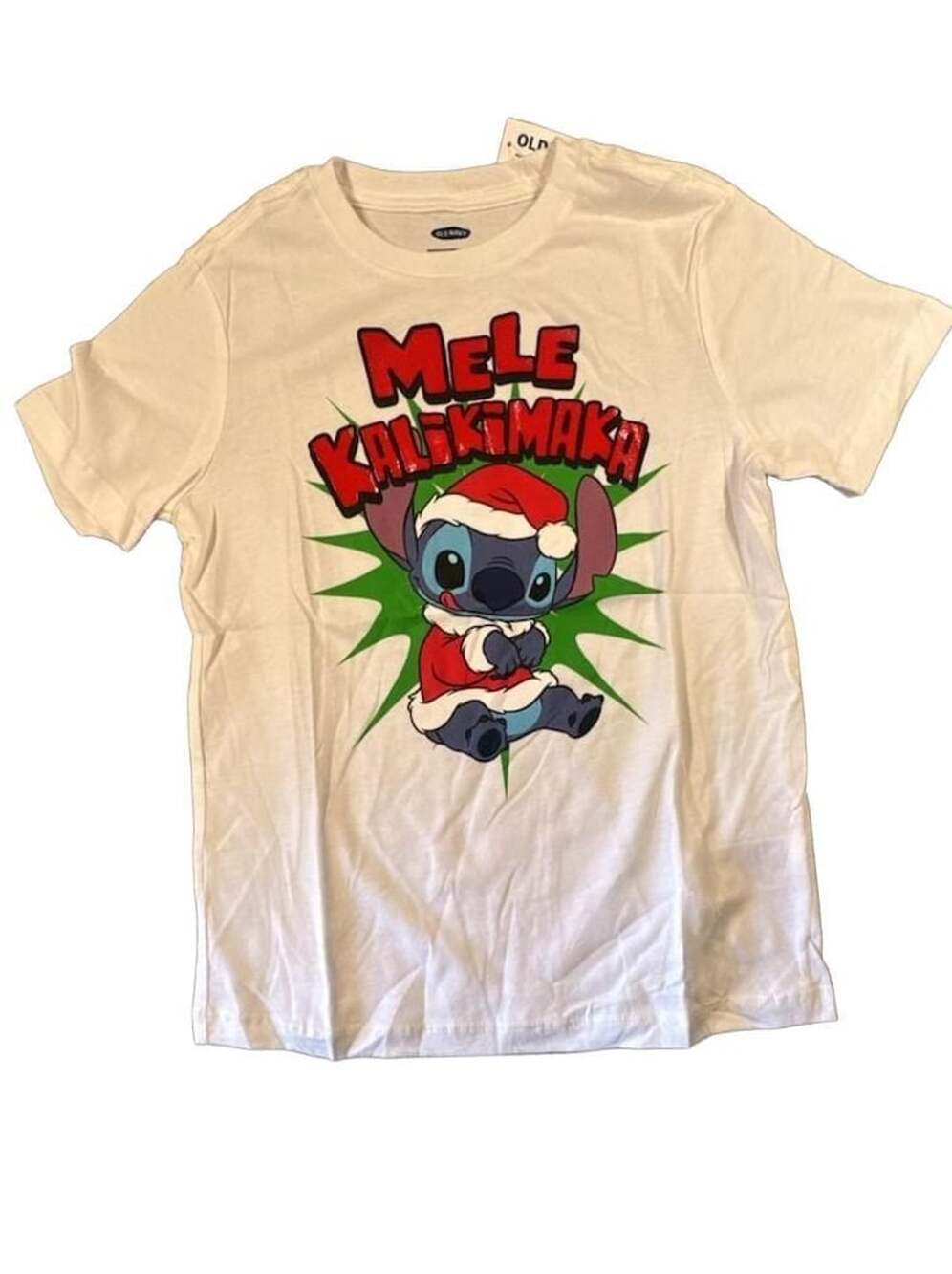 Old Navy Disney Lilo & Stitch Mele Kalikimaka Christmas Graphic T-Shirt